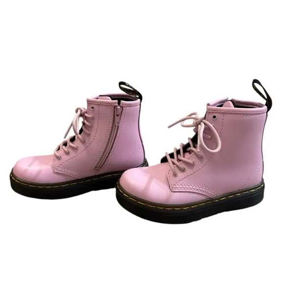 Dr.Martens Zavala combat boots size 10 toddler color pale pink