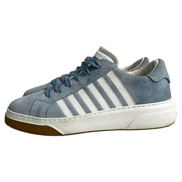Dsquared2 Bumper Low-Top Sneakers in Blue Suede