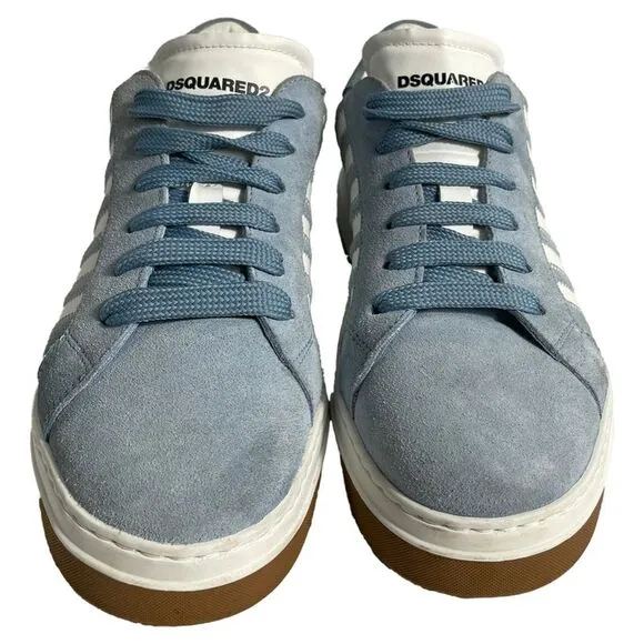 Dsquared2 Bumper Low-Top Sneakers in Blue Suede