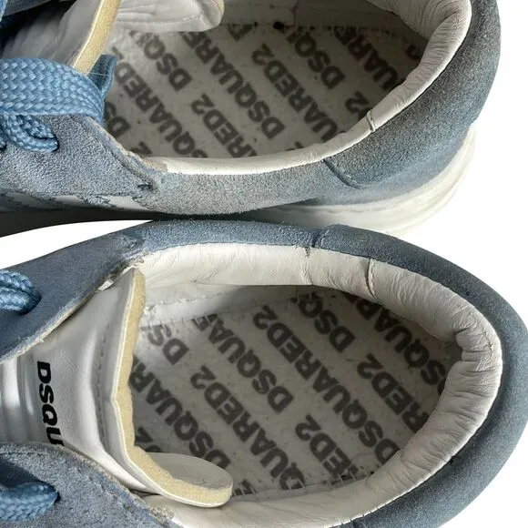 Dsquared2 Bumper Low-Top Sneakers in Blue Suede