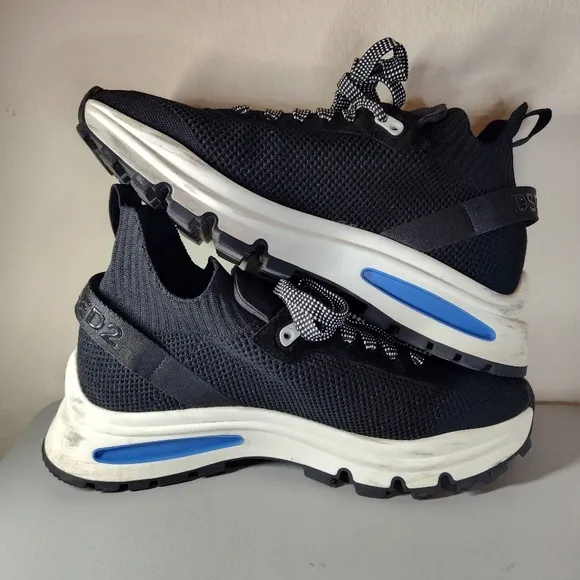 DSQUARED2 Speedster low-top sneakers Black Men's Sz 8.5