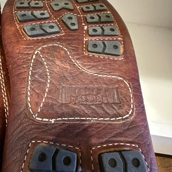 Duluth Trading Bison Men’s 11 W Brown Leather Slip On Moccasin Driving Loafers