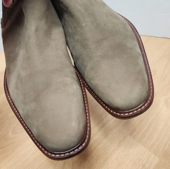 Dune London Leather Beige Chelsea Boots Mens Size 7M