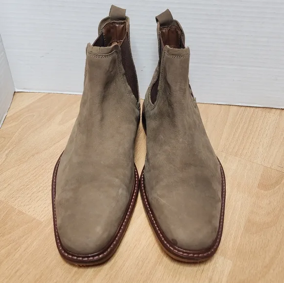 Dune London Leather Beige Chelsea Boots Mens Size 7M