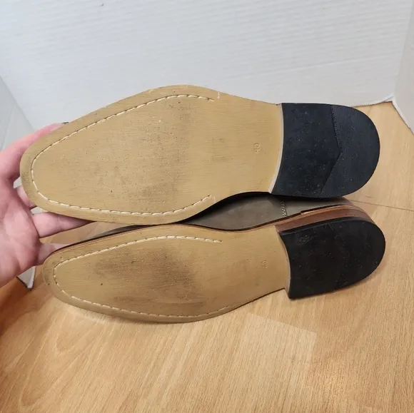 Dune London Leather Beige Chelsea Boots Mens Size 7M