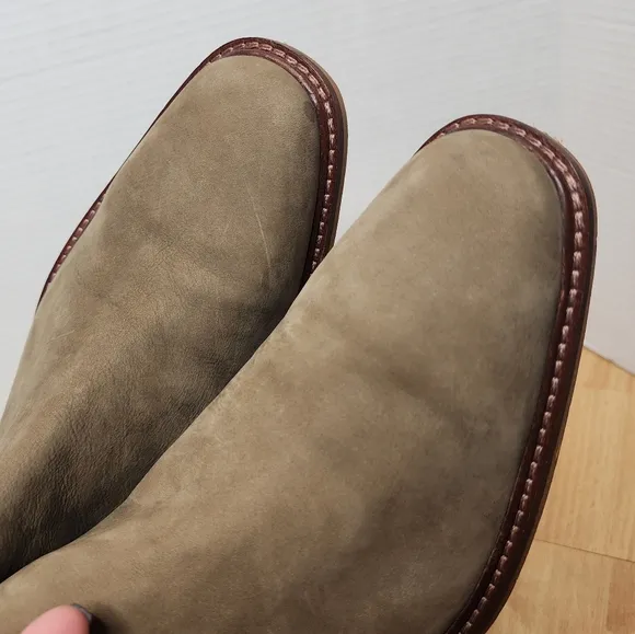 Dune London Leather Beige Chelsea Boots Mens Size 7M