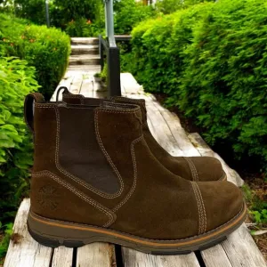 Dunham Men's Brown Suede Pull On Chelsea Boots Size 14D