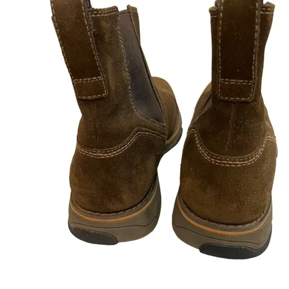 Dunham Men's Brown Suede Pull On Chelsea Boots Size 14D