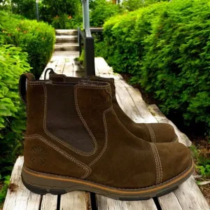 Dunham Men's Brown Suede Pull On Chelsea Boots Size 14D