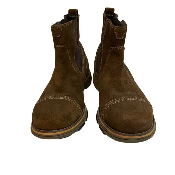 Dunham Men's Brown Suede Pull On Chelsea Boots Size 14D
