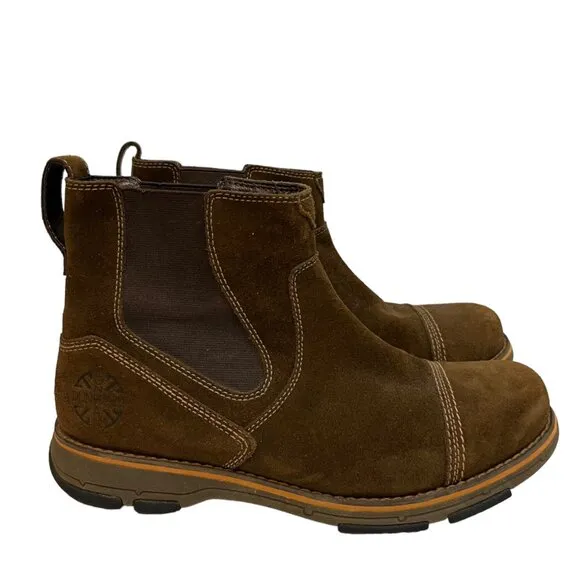 Dunham Men's Brown Suede Pull On Chelsea Boots Size 14D