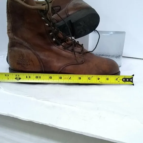 Durango Combat Boots Brown Leather Men's Loop Lace Up Size 13D