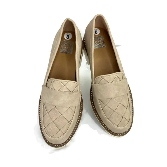 DV by Dolce Vita Cardo Lug-Sole Woven Loafers Tan New size 8