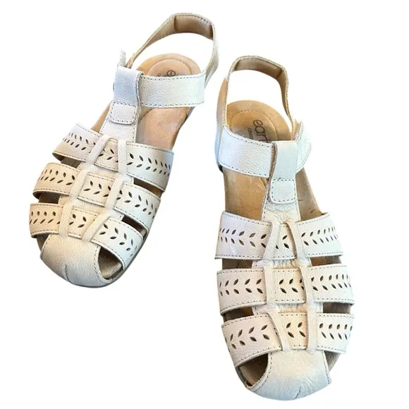 Earth  Birdy Leather Closed Toe Strappy Casual Slip-on Comfort Sandals NEW 9.5