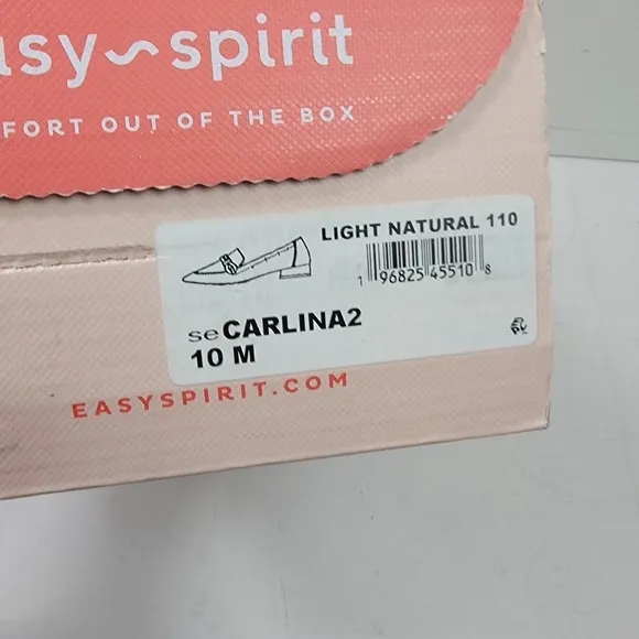 Easy Spirit Eflex Carlina Slip-On Pointy Toe Dress Flats Linen SIZE 10 NIB NWT