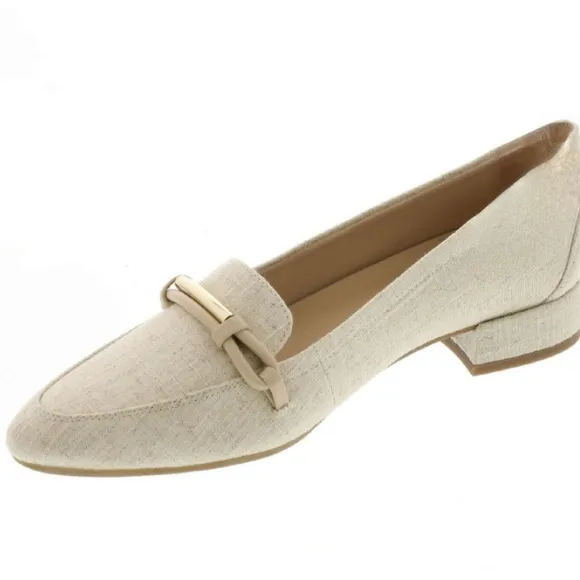 Easy Spirit Eflex Carlina Slip-On Pointy Toe Dress Flats Linen SIZE 10 NIB NWT