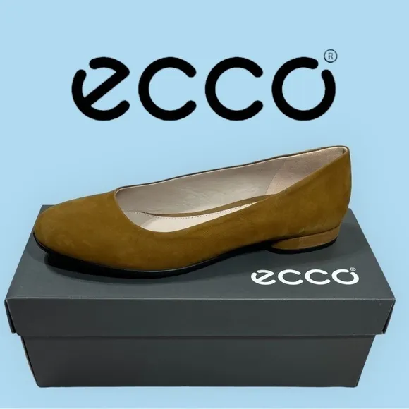 ecco Anine (NWT) Suede Leather Ballet Flats, Size 10