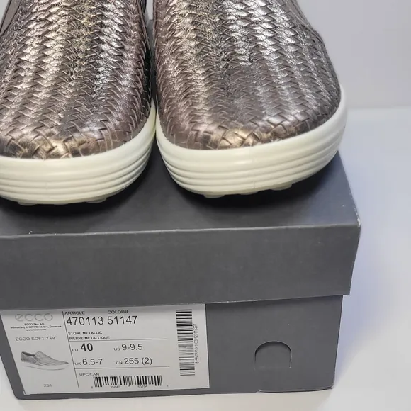 Ecco Brown and White Loafers Slip-On Shoes