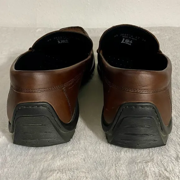 Ecco Brown Leather Moc Driving Loafers Size 45 EU (Men’s 13-13.5 US) Slip On