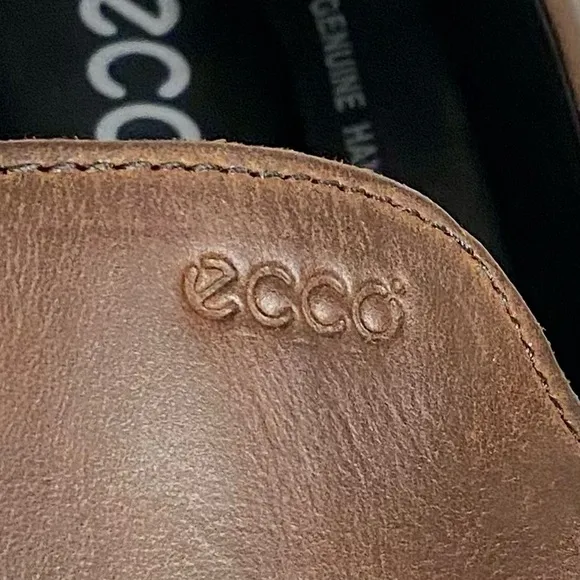 Ecco Brown Leather Moc Driving Loafers Size 45 EU (Men’s 13-13.5 US) Slip On