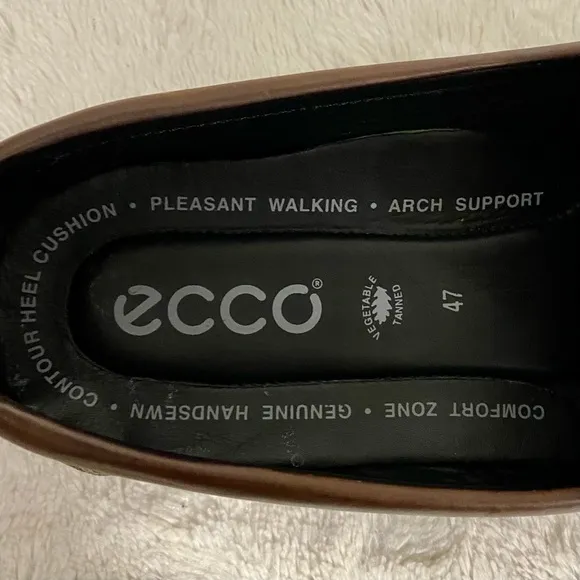 Ecco Brown Leather Moc Driving Loafers Size 45 EU (Men’s 13-13.5 US) Slip On