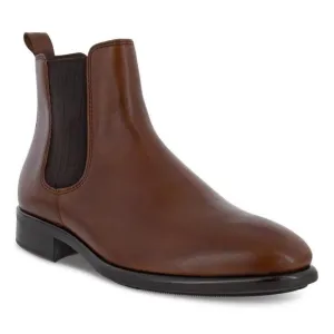 Ecco CityTray Men's Brown Leather Chelsea Bootie Size 6.5 New Without Box