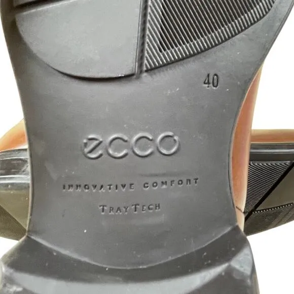 Ecco CityTray Men's Brown Leather Chelsea Bootie Size 6.5 New Without Box