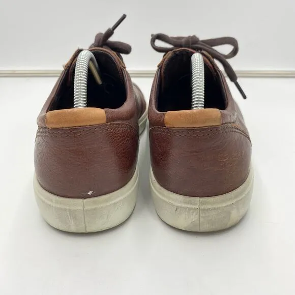 ECCO Men's Brown Leather Low Top Lace Up Sneakers Size 10