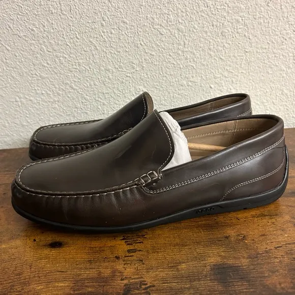 ECCO Men’s Classic Moc 2.0 Loafers Size 44 / 10 Dark Brown Coffee Shoes New