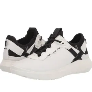 Ecco Womens ATH-1FW Sneakers Low Top Leather Black White