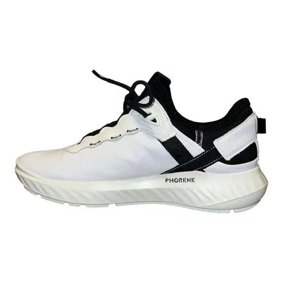 Ecco Womens ATH-1FW Sneakers Low Top Leather Black White