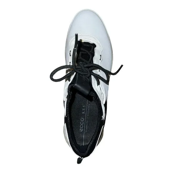 Ecco Womens ATH-1FW Sneakers Low Top Leather Black White