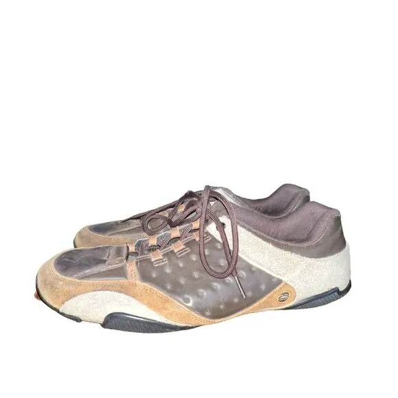 Ecko Unltd brown, tan and black leather low top lace sneakers men’s size 13