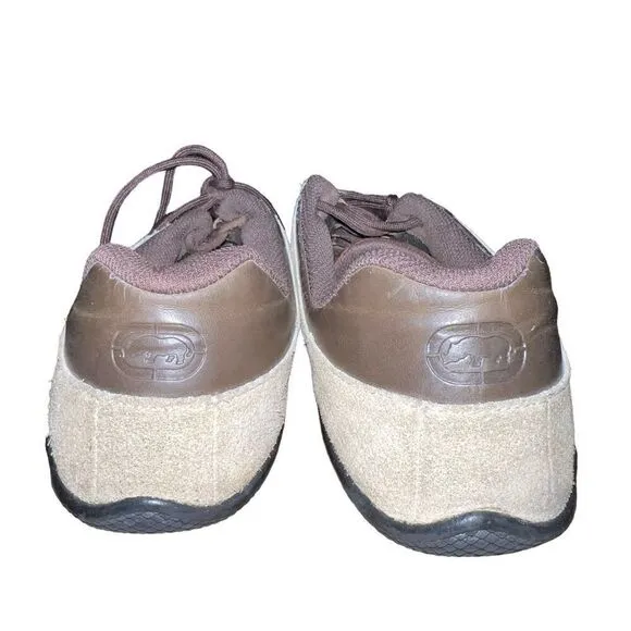 Ecko Unltd brown, tan and black leather low top lace sneakers men’s size 13