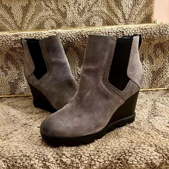EEUC Sorel Joan Uptown Chelsea Bootie Boots in Quarry Gray Size 6 Medium