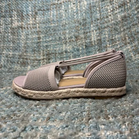 Eileen Fisher Mews Slip On Padded Espadrille Sandals in Stretch Blush