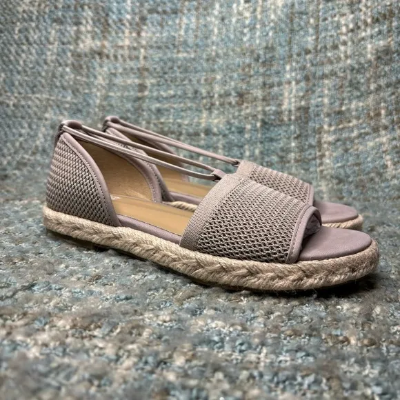 Eileen Fisher Mews Slip On Padded Espadrille Sandals in Stretch Blush