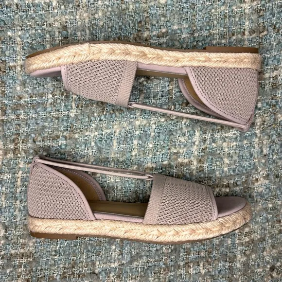 Eileen Fisher Mews Slip On Padded Espadrille Sandals in Stretch Blush