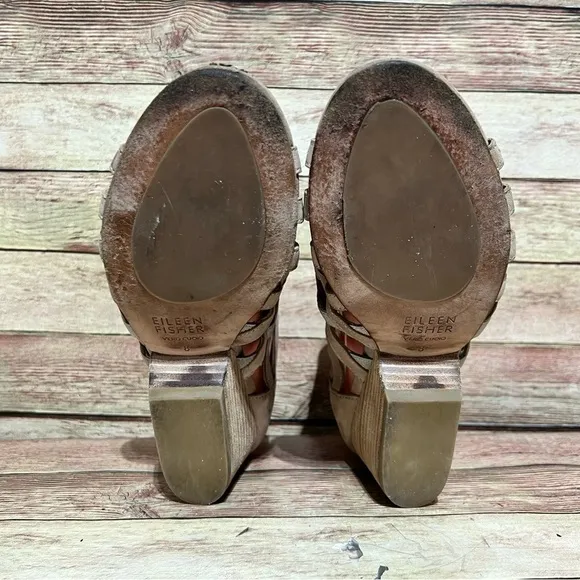 Eileen Fisher Oolde Caged Strap Sandals