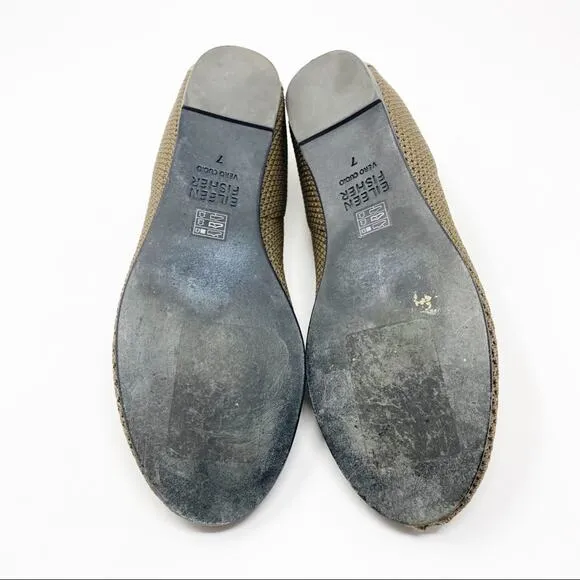 Eileen Fisher Womens Seam Stretch Slip On Flats Size 7