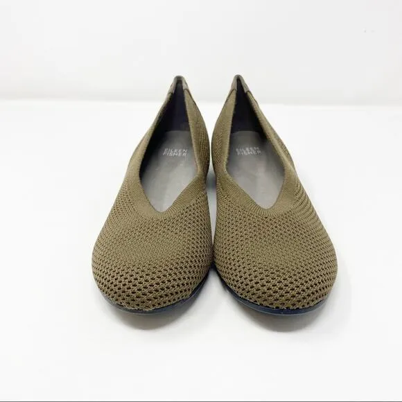 Eileen Fisher Womens Seam Stretch Slip On Flats Size 7