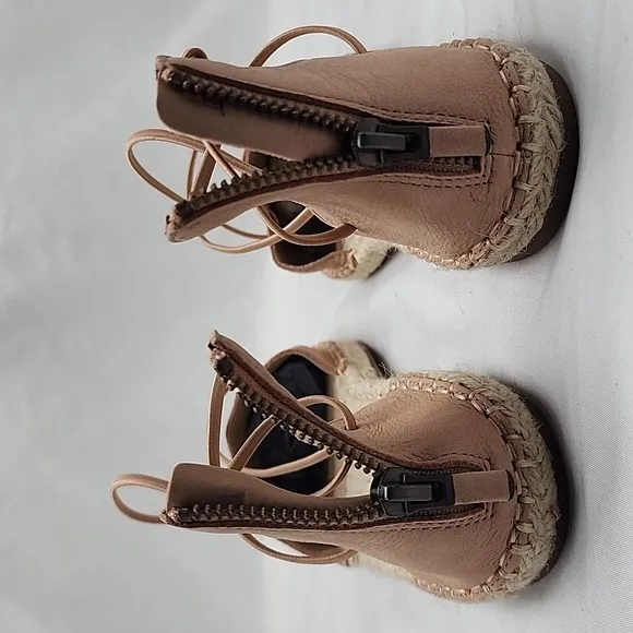 EILEEN FISHER🚨NEW🚨LEE D'ORSAY FLAT LEATHER ESPADRILS LADIES 5 NWOB●EXQUISITE●