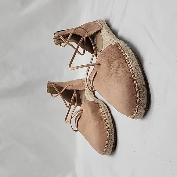 EILEEN FISHER🚨NEW🚨LEE D'ORSAY FLAT LEATHER ESPADRILS LADIES 5 NWOB●EXQUISITE●
