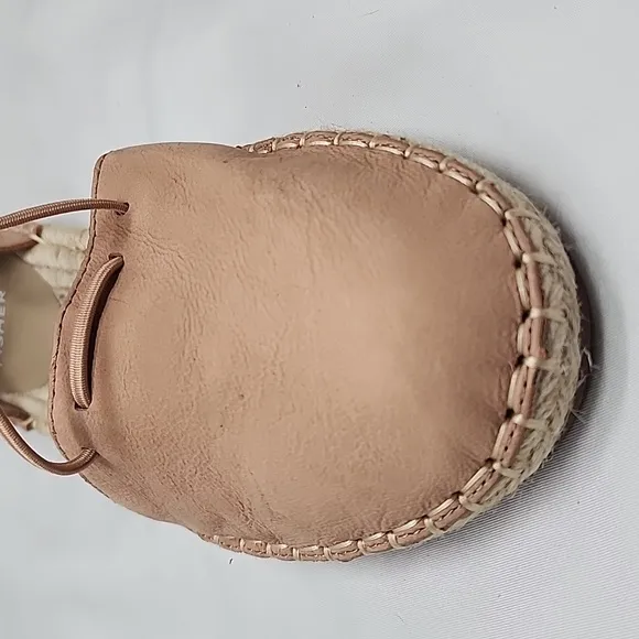 EILEEN FISHER🚨NEW🚨LEE D'ORSAY FLAT LEATHER ESPADRILS LADIES 5 NWOB●EXQUISITE●