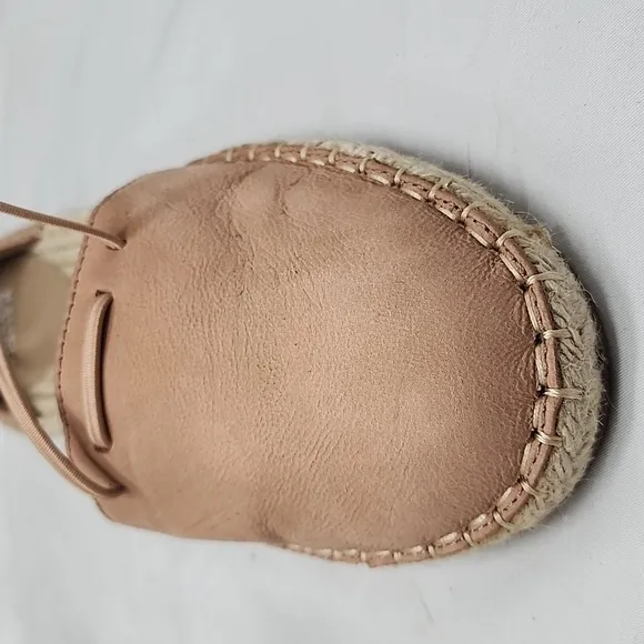 EILEEN FISHER🚨NEW🚨LEE D'ORSAY FLAT LEATHER ESPADRILS LADIES 5 NWOB●EXQUISITE●
