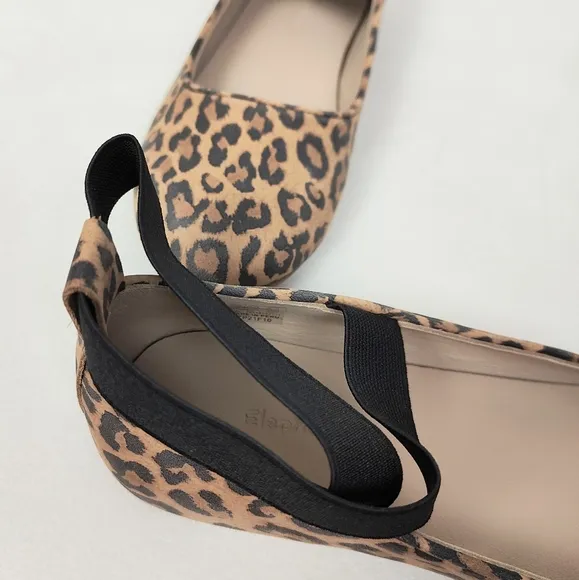 Elephantito Girl's Size 6 Melissa Flats Suede Leopard Brown Ballet Slip-on Shoes