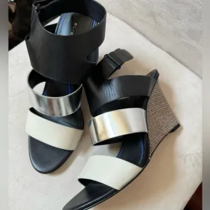 Elie Tahari tri-color sandals
