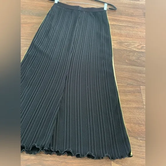 ELLERY | RIBBED HIGH WAISTED MIDI SKIRT