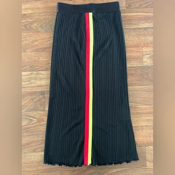 ELLERY | RIBBED HIGH WAISTED MIDI SKIRT
