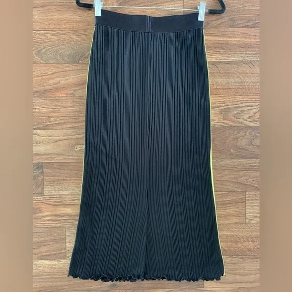 ELLERY | RIBBED HIGH WAISTED MIDI SKIRT